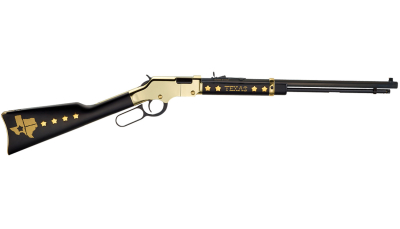 Henry H004TX Golden Boy Texas Tribute Full Size 22 Short, 22 Long, 22 LR, 16 LR/21 Short, 20" Blued Barrel, Brasslite Metal Finish & American Walnut Stock Right Hand