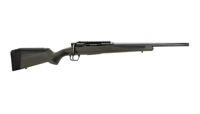 Savage Arms 57654 Impulse Hog Hunter 6.5 Creedmoor 4+1 Matte Black 20" Threaded Barrel/Rec, Matte OD Green Fixed AccuStock with AccuFit, Includes Detachable Box Mag
