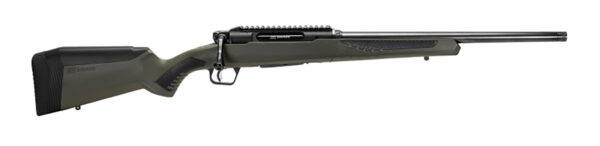 Savage Arms 57656 Impulse Hog Hunter 300 Win Mag 3+1 Matte Black 24" Threaded Barrel/Rec, Matte OD Green Fixed AccuStock with AccuFit, Includes Detachable Box Mag
