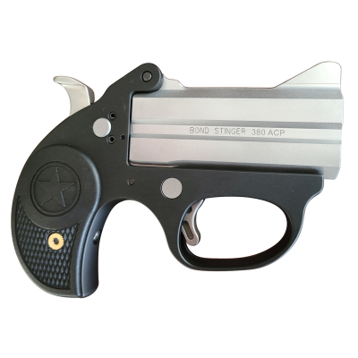 Bond Arms BASL Stinger  380 ACP 2rd 3" Matte Stainless Steel Barrel, Anodized 7075-T6 Aluminum Frame, Rebounding Hammer, Blade Front/Fixed Rear Sights, Rubber Grip, Manual Safety