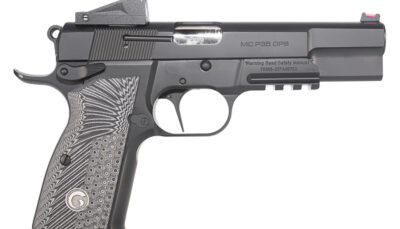 Girsan 390466 MCP35 OPS 9mm Luger 4.87" 15+1, Black, Serrated Blued Slide, Black & Gray Checkered Grip, Far-Dot Red Dot