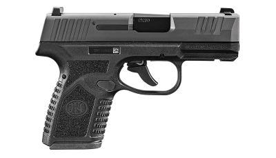 FN 66101412 Reflex  Micro-Compact Frame 9mm Luger 10+1, 3.30" Black Target Crown Steel Barrel, Black PVD Serrated Steel Slide & Polymer Frame w/Picatinny Rail, Ambidextrous