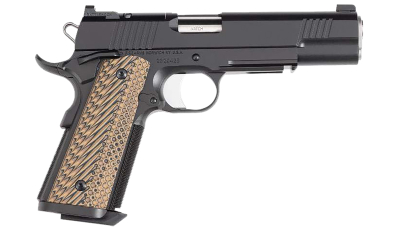 Dan Wesson 01794 Specialist  Full Size Frame 10mm Auto 8+1 5" Stainless Match Grade Barrel, Black Duty Optics Ready/Serrated Steel Slide, Black Duty Steel Frame w/Picatinny Rail, Black/Brown G10 Grip