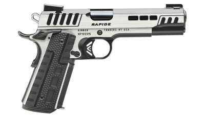 Kimber Mfg.,inc 3000425  Rapide Scorpius 45ACP 8+1 5" Black KimPro II w/ Brush Polished Flats Stainless Steel Slide G10 Grip