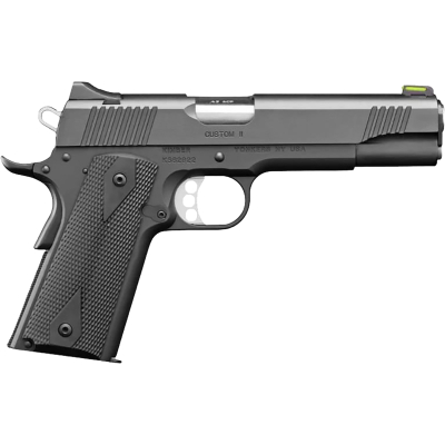 Kimber Mfg.,inc 3700549 Custom II GFO 45 ACP 8+1 5" Stainless Steel Slide Matte Black F/S Rubber Grip G-10 Grip