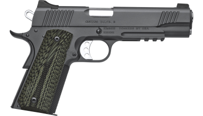 Kimber Mfg.,inc 3200336 Custom TLE/RL II 45ACP 7+1 5" Flat Top Steel Slide Matte Black Aggressively Textures G-10 Grip