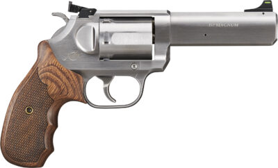Kimber Mfg.,inc 3400032 K6S DASA Target GFO 357 Mag 6+1 4" Brushed Stainless 3 Finger Combat Grip/Diamond Checkering Grip