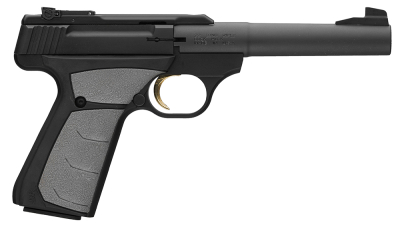 Browning 051498490 Buck Mark Camper 22 LR 10+1 5.50" Tapered Bull Barrel, Matte Black Serrated Steel Slide & Aluminum Frame, Gray Ultragrip FX Grip