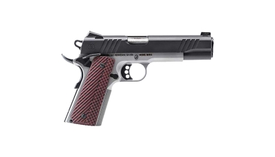 Bersa B1911 Handgun .45 ACP 8rd Magazine 5" Barrel Black and Stainless Steel with VZ Grips Night Sight