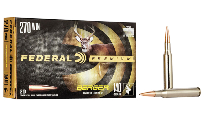 Federal P270BCH1 Premium  270Win 140gr Berger Hybrid Hunter 20 Per Box/10 Case