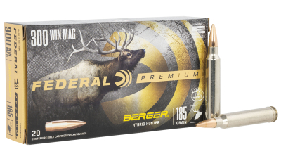 Federal P300WBCH1 Premium  300WinMag 185gr Berger Hybrid Hunter 20 Per Box/10 Case