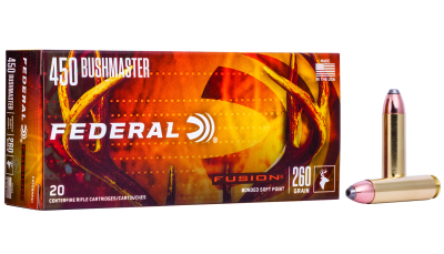 Federal F450BMFS1 Fusion  450Bushmaster 260gr Bonded Soft Point 20 Per Box/10 Case