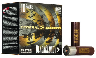 Federal PWBX107BB Black Cloud FS 10Gauge 3.50" 1 5/8oz BBShot 25 Per Box/10 Case