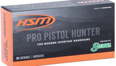 HSM 500SW9N Pro Pistol 500 S&W Mag 400 gr Jacketed Soft Point 20 Per Box/ 25 Case