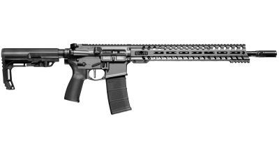 Patriot Ordnance Factory 01645 Minuteman Direct Impingement 5.56x45mm 30+1 16.50" Nitride Treated Threaded Barrel, Tungsten Cerakote Receiver, Synthetic 6 Position MFT Minimalist Stock