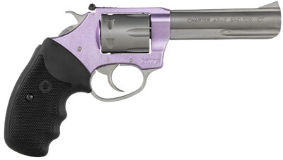 Charter Arms 52242 Pathfinder Lite  22 LR 8 Shot, 4.20" Matte Stainless Steel Barrel & Cylinder, Lavender Aluminum Frame w/Black Finger Grooved Rubber Grip, Exposed Hammer
