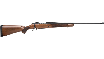 Mossberg 28132 Patriot Walnut 300 Win Mag 3+1 24" Threaded/Fluted Barrel w/Recessed Match Crown, Matte Blued Metal Finish, Spiral-Fluted Bolt, Walnut Stock, Drop Box Magazine, Adjustable LBA Trigger
