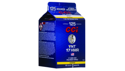 CCI 923CC VNT Rimfire 17HMR 17gr Varmint Tipped 125 Per Box/10 Case