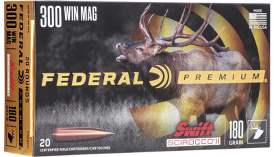 Federal P300WSS1 Premium 300WinMag 180gr Swift Scirocco II 20 Per Box/10 Case