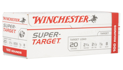Winchester Ammo TRGT208VP Super-Target  20Gauge 2.75" 7/8oz 8Shot 100 Box/2 Case *Value Pack