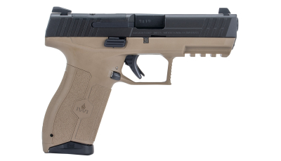 IWI US M9ORP17FD MASADA  9mm Luger 17+1 4.10" Black Button Rifled Steel Barrel/Black Optic Ready/Serrated Slide/Flat Dark Earth Polymer Frame w/Picatinny Rail/FDE Polymer Grips Ambidextrous