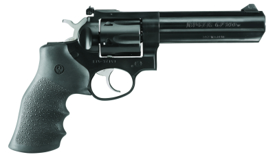 Ruger 1756 GP100  Sports South Exclusive 357 Mag 6rd 5" Blued Full Lug Steel Barrel, Blued Cylinder & Steel Frame, Black Finger Groove Rubber Grip