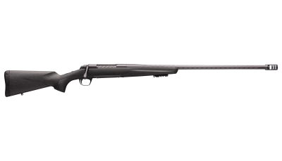 Browning 035543294 X-Bolt Pro Long Range 6.5 PRC 3+1 26" Skip Fluted Heavy  Barrel, Recoil Hawg Muzzle Brake, Spiral Fluted Bolt, Carbon Gray Elite Cerakote, Natural Carbon Fiber Stock
