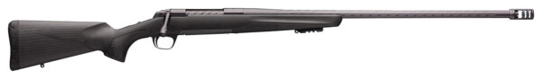 Browning 035543297 X-Bolt Pro Long Range 300 PRC 3+1 26" Skip Fluted Heavy Barrel, Recoil Hawg Muzzle Brake, Spiral Fluted Bolt, Carbon Gray Elite Cerakote, Natural Carbon Fiber Stock