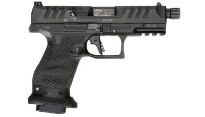 Walther Arms 2858151 PDP Compact Pro 9mm Luger 4.60" 10+1 Threaded Barrel Flared Magwell Black Steel Slide with Front Serrations & Optics Cut Performance Duty Textured Black Polymer Grip