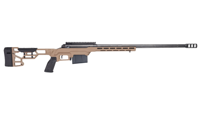 Savage Arms 57700 110 Precision 6.5 PRC 7+1 24", Matte Black Rec/Barrel, Flat Dark Earth Cerakote MDT LSS XL Chassis, Polymer Grip, Left Hand