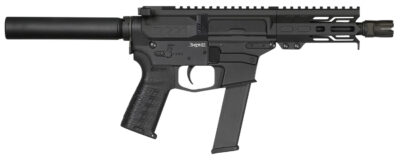 CMMG PE40A51C6AB Banshee MKGS 40 S&W 22+1 5", Black, Buffer Tube (No Brace), EML4 M-LOK Handguard, Zeroed Linear Comp (Glock Mag Compatible)