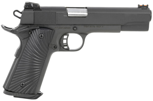 Taylors & Company 230056 1911 Tactical Full Size 10mm Auto 8+1, 5" Stainless Steel Barrel, Black Parkerized Serrated Slide, Black Parkerized Steel Frame w/Beavertail, Black/Gray G10 Grip