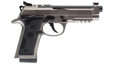 Beretta USA J92XPCO21 92X PCO Full Size Frame 9mm Luger 15+1 4.90" Black Barrel, Gray Nistan Optic Ready/Serrated Steel Slide & Frame w/Beavertail & Picatinny Rail