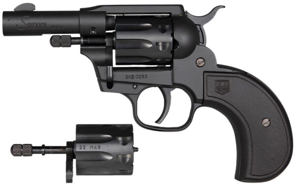 Diamondback DB0600A001 Sidekick Dual Cylinder 22 LR/22 Mag 9 Shot 3" Black Cerakote Steel Barrel & Cylinder, Zinc Alloy Frame, Black Birdshead Polymer Grip, Hammer Safety, Exposed Hammer