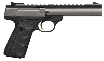 Browning 051586490 Buck Mark Field/Target 22 LR 10+1 5.50" Tungsten Gray Cerakote Steel Bull Barrel & Serrated Steel w/Picatinny Rail Slide, Matte Black Alloy Receiver Black Polymer Grips
