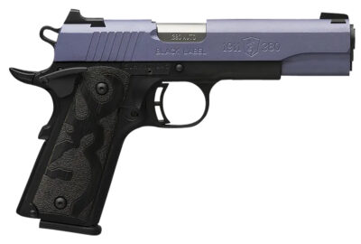 Browning 051985492 1911-380 Black Label Full Size Frame 380 ACP 8+1, 4.25" Matte Stainless Steel Barrel, Crushed Orchid Cerakote Stainless Steel Steel Slide, Matte Black Polymer Frame w/Beavertail