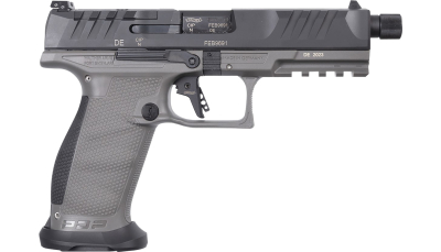 Walther Arms 2877503 PDP Pro SD 9mm Luger 18+1 5.10" Threaded Barrel, Black Optic Cut/Serrated Slide, Tungsten Gray Polymer Frame with Pic. Rail, Performance Duty Grip, Flared Magwell