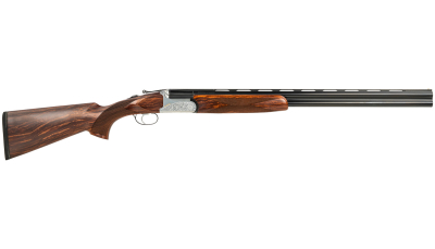 Fausti Usa, Inc 15602 Caledon  16 Gauge 2.75" 2rd 28" Blued Barrel, Engraved Stainless Rec, Wood Laser Grain Stock, Metallic Bead Sight