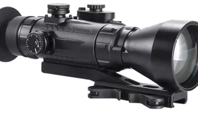 AGM Global Vision 15WP4423483111 Wolverine Pro-4 3AL1 Night Vision Rifle Scope Matte Black 4x70mm Gen 3 Auto-Gated Level 1 Illuminated Red Chevron w/Ballistic Drop Reticle
