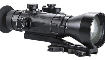 AGM Global Vision 15WP4423474111 Wolverine Pro-4 3APW Night Vision Rifle Scope Matte Black 4x70mm Gen 3 Auto-Gated White Phosphor Illuminated Red Chevron w/Ballistic Drop Reticle