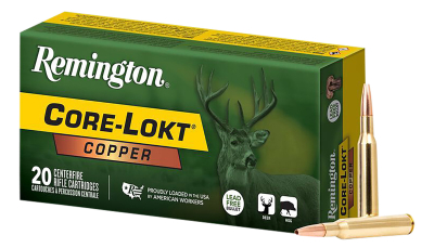 Remington Ammunition R27855 Core-Lokt Copper 270Win 130gr Copper Hollow Point 20 Per Box/10 Case