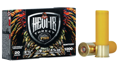 HEVI-Shot HS7109 HEVI-18 TSS Turkey 20Gauge 2.75" 1 1/4oz Tungsten 9Shot 5 Per Box/10 Case