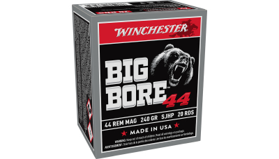 Winchester Ammo X44MBB Big Bore  44RemMag 240gr Semi Jacketed Hollow Point 20 Per Box/10 Case