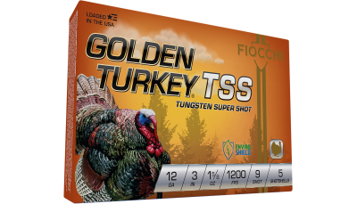 Fiocchi 123TSS9 Golden Turkey TSS 12Gauge 3" 1 5/8oz 9Shot 5 Per Box/10 Case