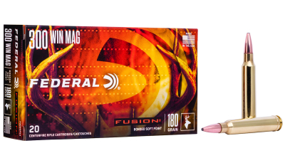 Federal F300WFS3 Fusion  300WinMag 180gr Bonded Soft Point 20 Per Box/10 Case