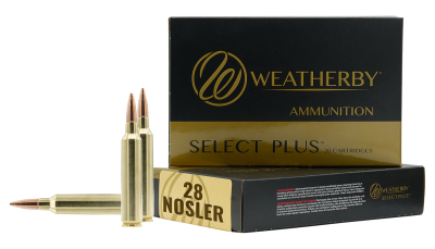 Weatherby M28NS163HCB Select Plus  28Nosler 163gr Hammer Custom 20 Per Box/10 Case