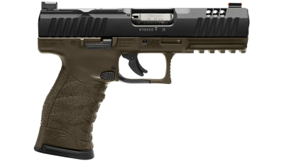 Walther Arms 5220307 WMP Military Full Size Frame 22 WMR 15+1 4.50" Black Steel Barrel, OD Green Optic Ready/Serrated Slide, OD Green Polymer Frame w/Picatinny Rail, Textured Polymer Grip