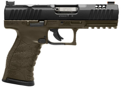 Walther Arms 5220307 WMP Military Full Size Frame 22 WMR 15+1 4.50" Black Steel Barrel, OD Green Optic Ready/Serrated Slide, OD Green Polymer Frame w/Picatinny Rail, Textured Polymer Grip