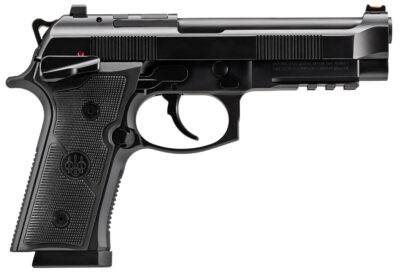 Beretta USA J92XFMSDA20 92GTS  9mm Luger 10+1 4.70" Black Inox Steel Barrel, Black Cerakote Optic Ready/Serrated Steel Slide + Aluminum Frame w/Beavertail & Picatinny Rail, Ambidextrous