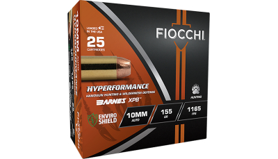 Fiocchi 10BA Hyperformance  10mm 155gr XPB 25 Per Box/8 Case